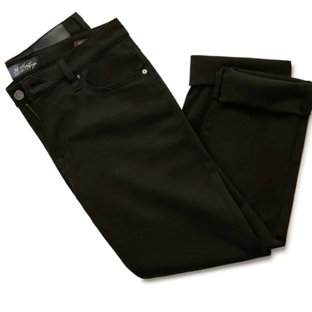 34 Heritage Mens Courage Straight Leg Jean in Select Double Black